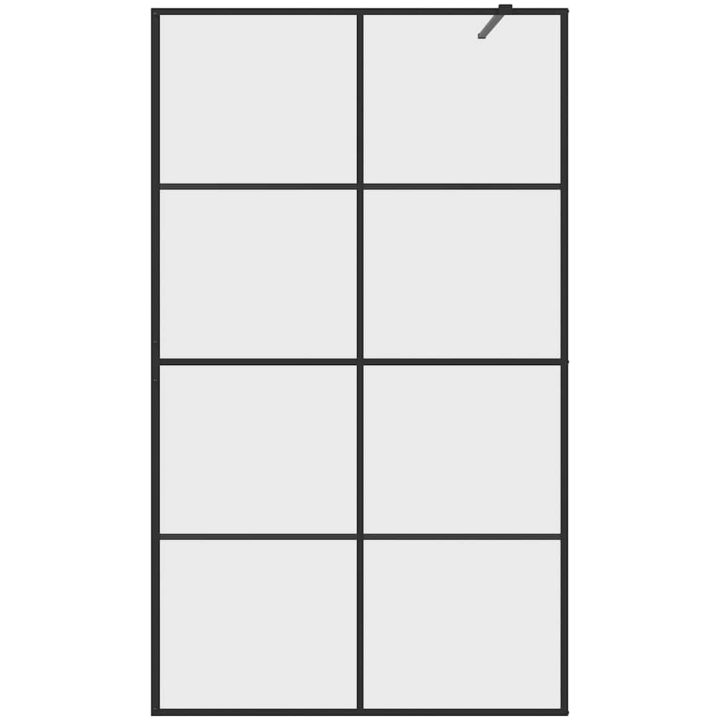 Duschvägg med klart ESG-glas svart vidaXL 115 x 195 cm – bild 4