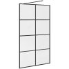 Duschvägg med klart ESG-glas svart vidaXL 115 x 195 cm – miniatyr 6