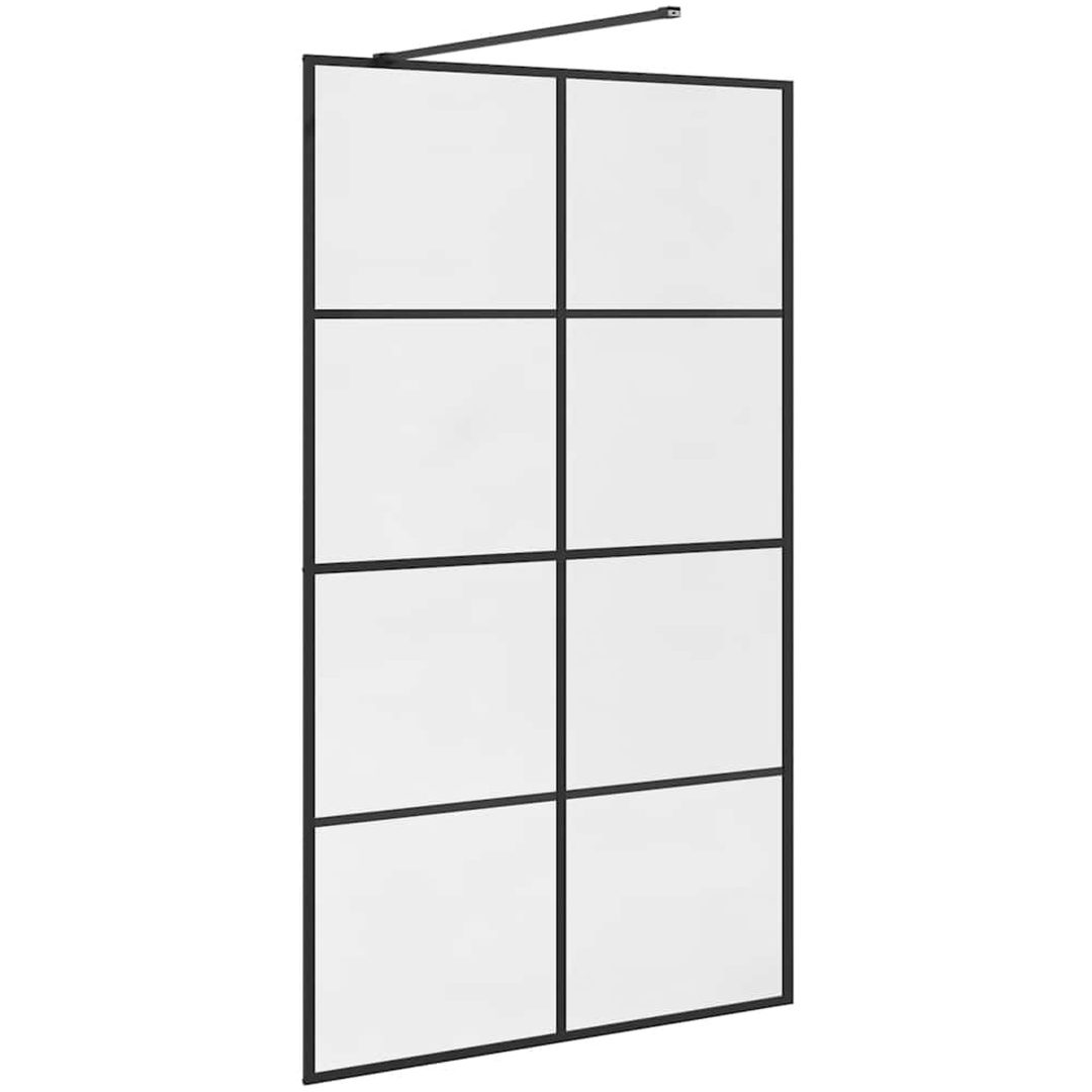 Duschvägg med klart ESG-glas svart vidaXL 115 x 195 cm – bild 6