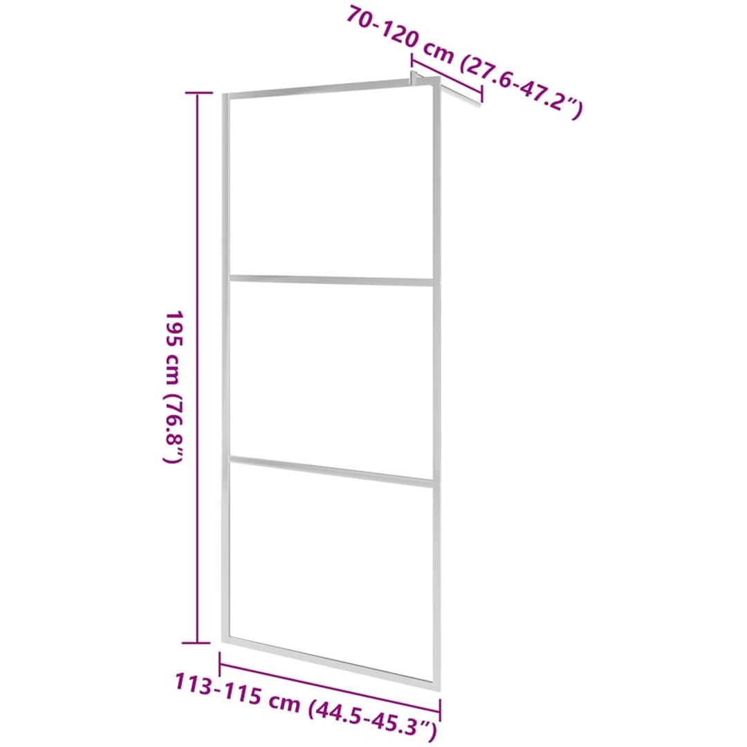 Duschvägg med klart ESG-glas vidaXL 115 x 195 cm – bild 7