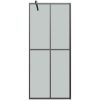 Duschvägg mörkt härdat glas vidaXL 80 x 195 cm – miniatyr 3