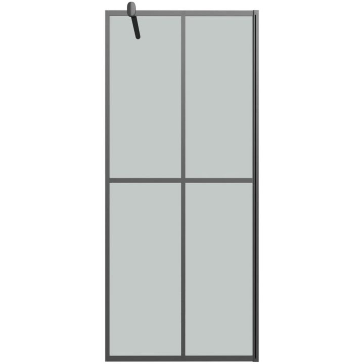 Duschvägg mörkt härdat glas vidaXL 80 x 195 cm – bild 3