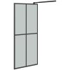 Duschvägg mörkt härdat glas vidaXL 80 x 195 cm – miniatyr 5