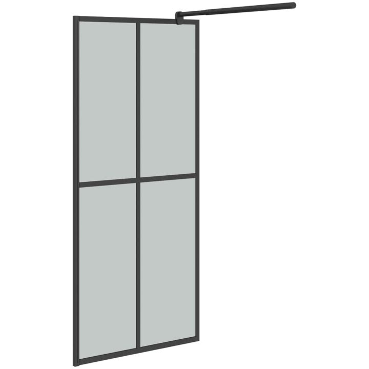 Duschvägg mörkt härdat glas vidaXL 80 x 195 cm – bild 5