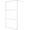 Duschvägg silver halvfrostat ESG-glas vidaXL 115 x 195 cm – miniatyr 2