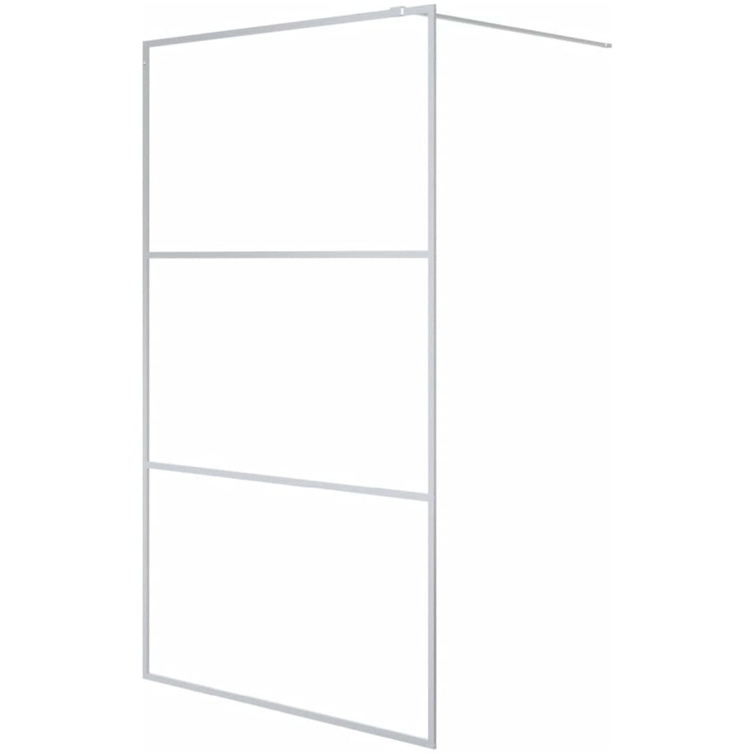 Duschvägg silver halvfrostat ESG-glas vidaXL 115 x 195 cm – bild 2