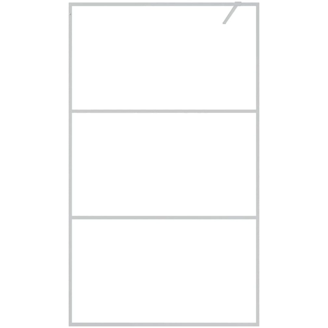 Duschvägg silver halvfrostat ESG-glas vidaXL 115 x 195 cm – bild 3