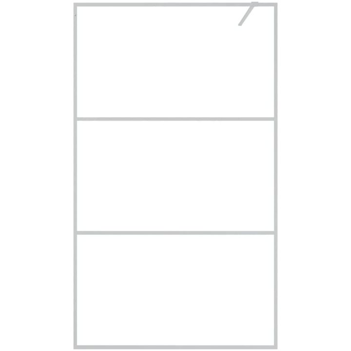 Duschvägg silver halvfrostat ESG-glas vidaXL 115 x 195 cm – bild 3