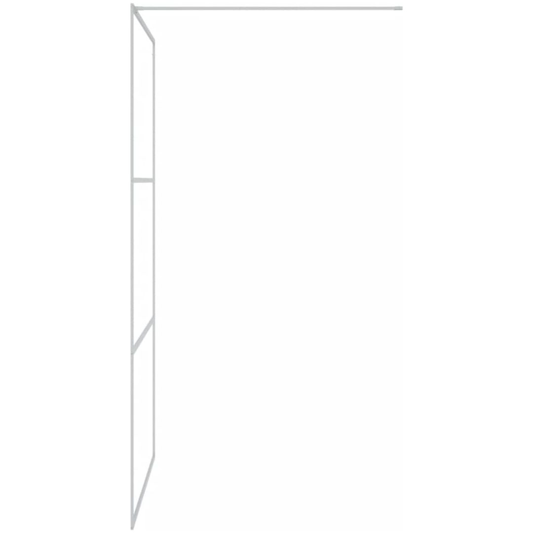 Duschvägg silver halvfrostat ESG-glas vidaXL 115 x 195 cm – bild 4