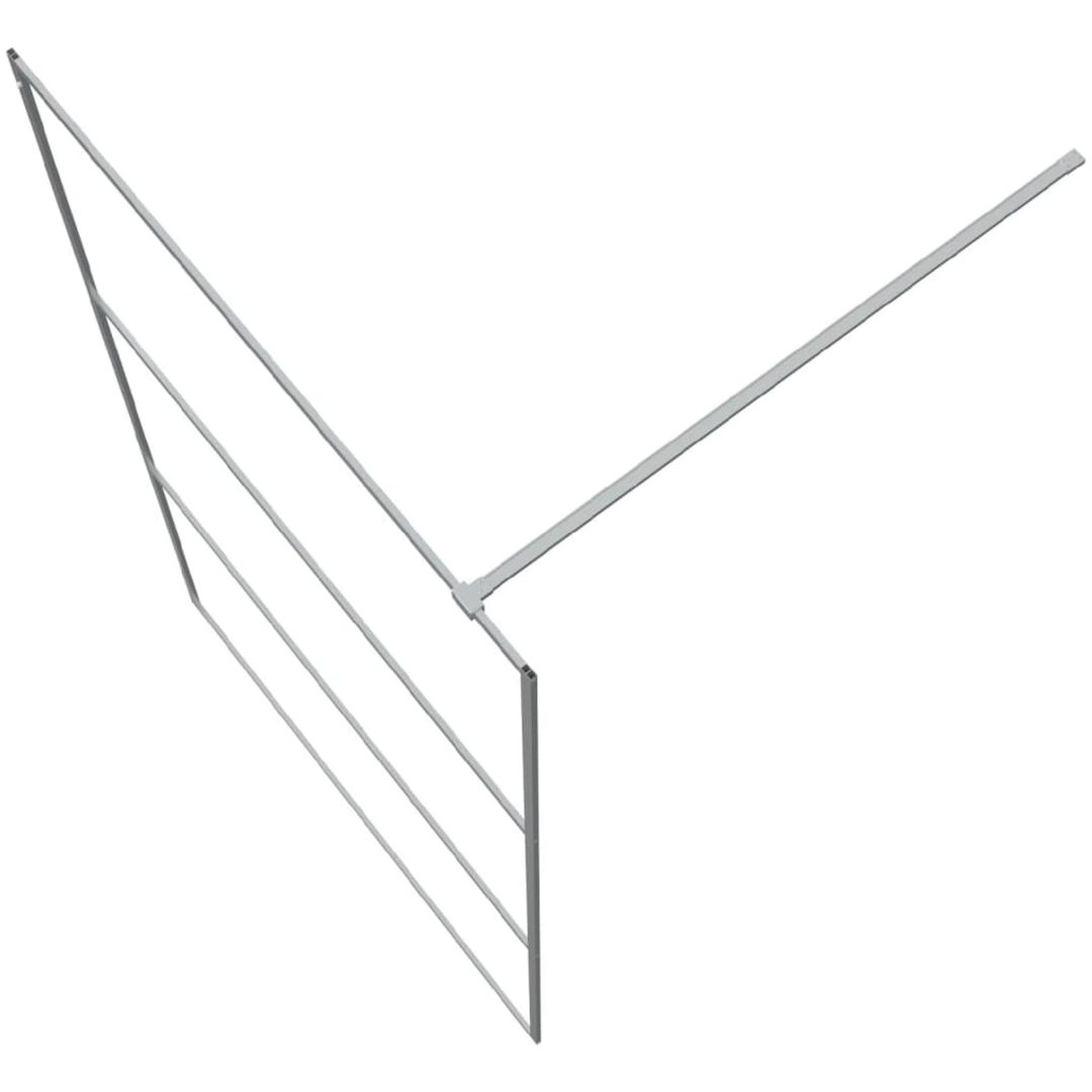 Duschvägg silver halvfrostat ESG-glas vidaXL 115 x 195 cm – bild 5