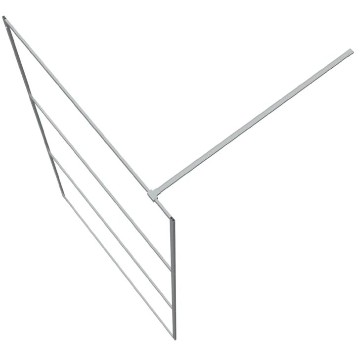 Duschvägg silver halvfrostat ESG-glas vidaXL 115 x 195 cm – bild 5