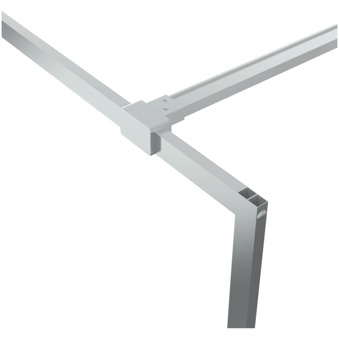 Duschvägg silver halvfrostat ESG-glas vidaXL 115 x 195 cm – bild 6