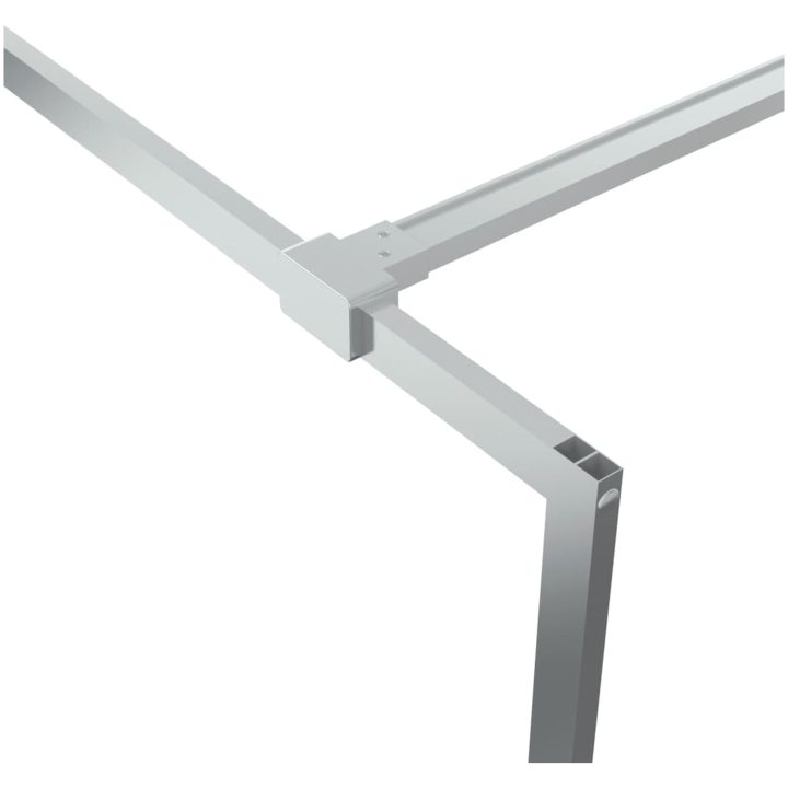Duschvägg silver halvfrostat ESG-glas vidaXL 115 x 195 cm – bild 6