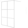 Duschvägg silver klart ESG-glas vidaXL 140 x 195 cm – miniatyr 2