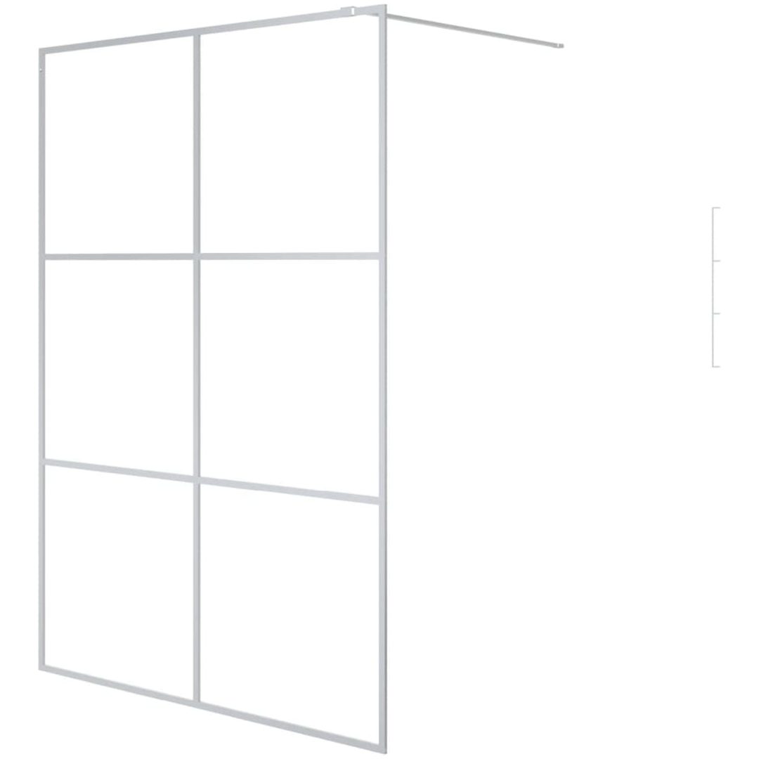Duschvägg silver klart ESG-glas vidaXL 140 x 195 cm – bild 2