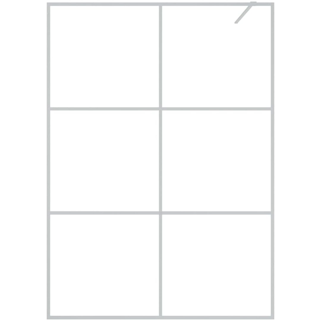 Duschvägg silver klart ESG-glas vidaXL 140 x 195 cm – bild 3
