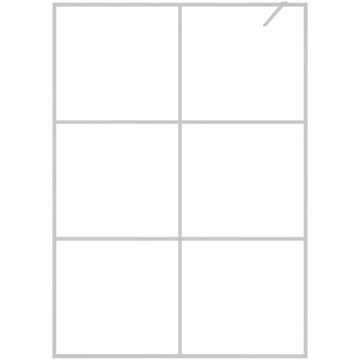 Duschvägg silver klart ESG-glas vidaXL 140 x 195 cm – bild 3