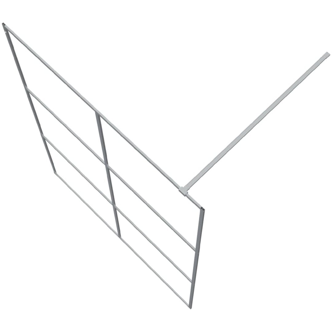 Duschvägg silver klart ESG-glas vidaXL 140 x 195 cm – bild 5