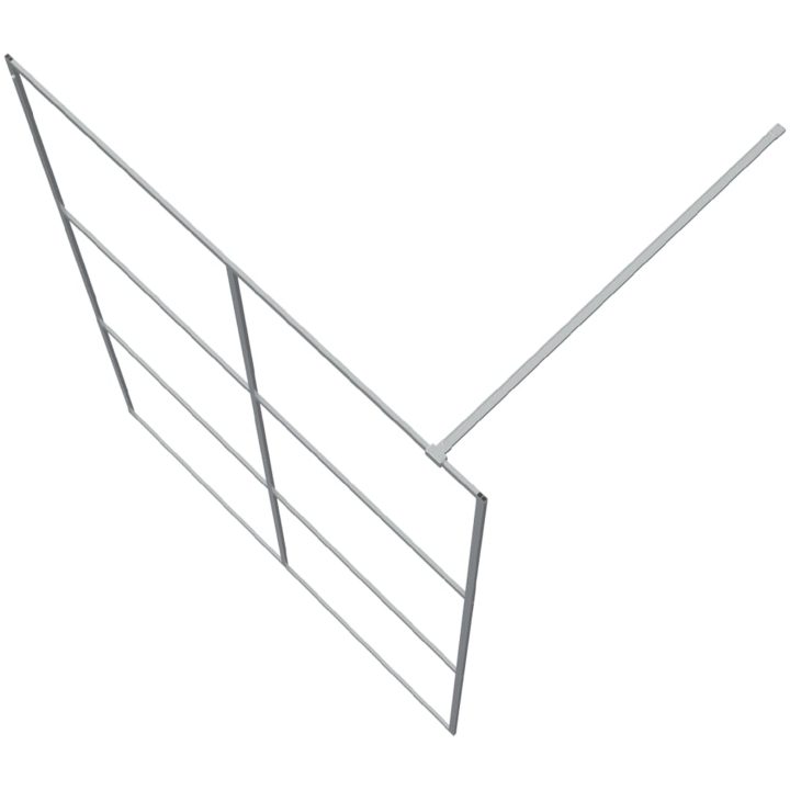 Duschvägg silver klart ESG-glas vidaXL 140 x 195 cm – bild 5