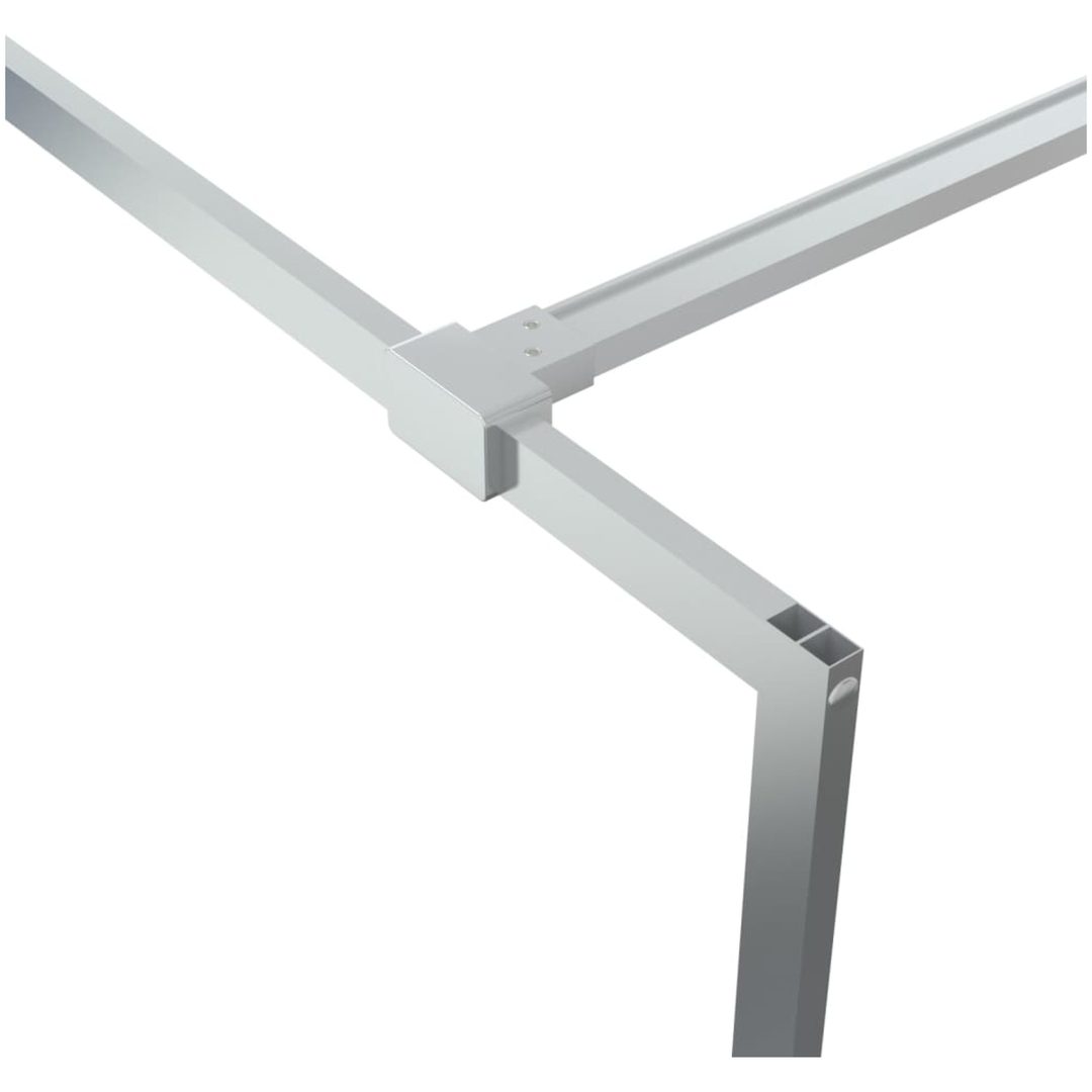 Duschvägg silver klart ESG-glas vidaXL 140 x 195 cm – bild 6