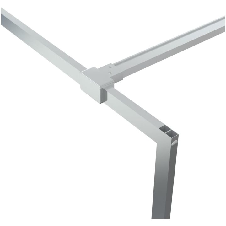 Duschvägg silver klart ESG-glas vidaXL 140 x 195 cm – bild 6