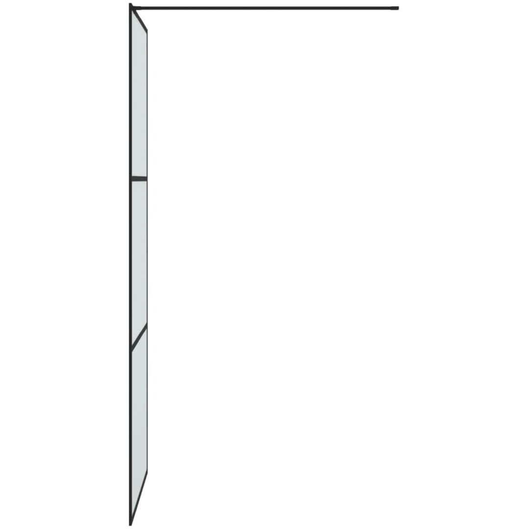 Duschvägg svart frostat ESG-glas vidaXL 80 x 195 cm – bild 4