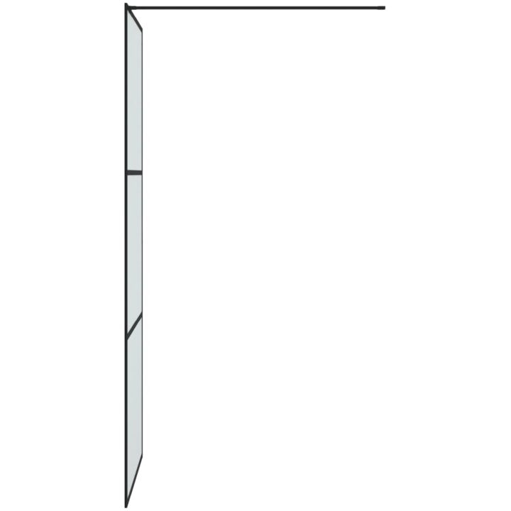 Duschvägg svart frostat ESG-glas vidaXL 80 x 195 cm – bild 4