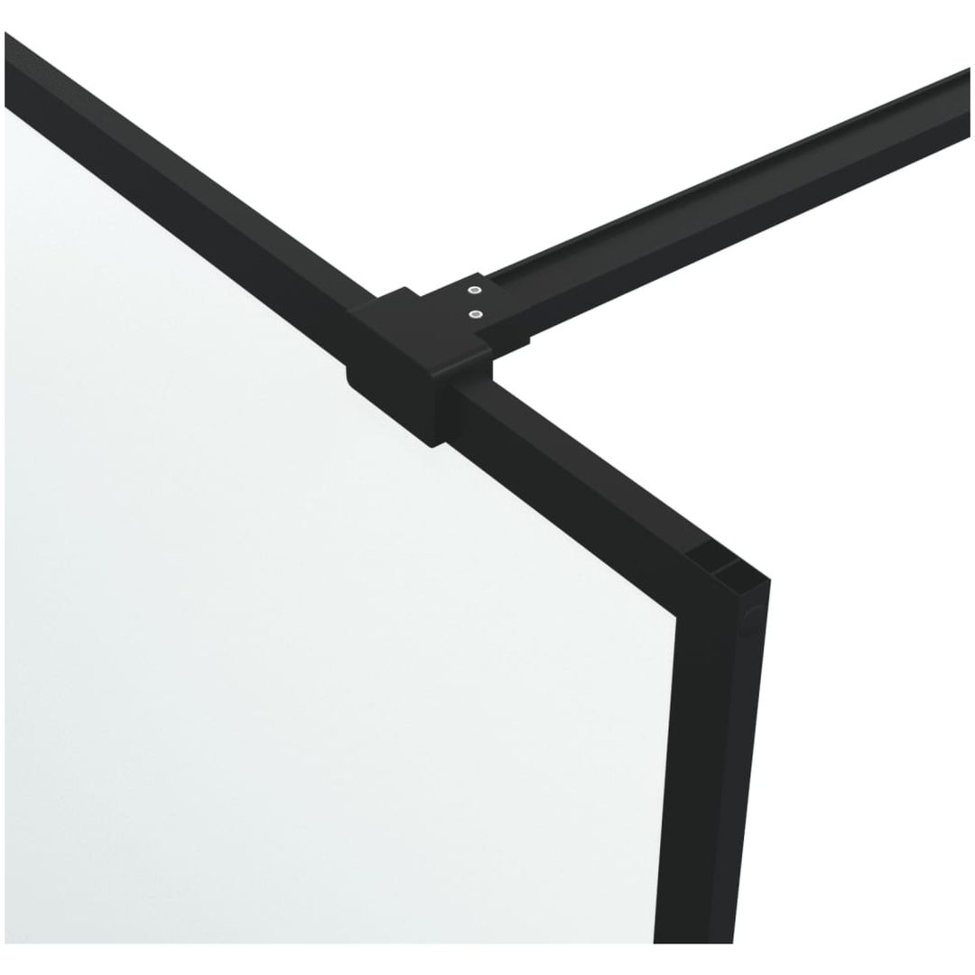Duschvägg svart frostat ESG-glas vidaXL 80 x 195 cm – bild 6
