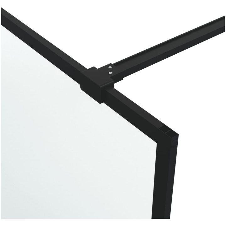 Duschvägg svart frostat ESG-glas vidaXL 80 x 195 cm – bild 6