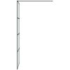 Duschvägg svart frostat ESG-glas vidaXL 80 x 195 cm – miniatyr 4