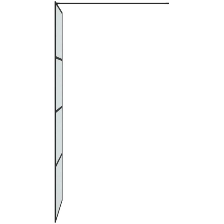 Duschvägg svart frostat ESG-glas vidaXL 80 x 195 cm – bild 4