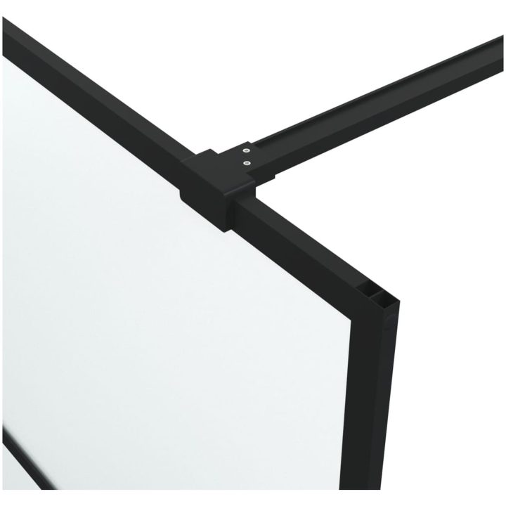 Duschvägg svart frostat ESG-glas vidaXL 80 x 195 cm – bild 6
