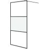 Duschvägg svart halvfrostat ESG-glas vidaXL 100 x 195 cm – miniatyr 2
