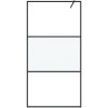 Duschvägg svart halvfrostat ESG-glas vidaXL 100 x 195 cm – miniatyr 3