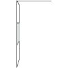 Duschvägg svart halvfrostat ESG-glas vidaXL 100 x 195 cm – miniatyr 4