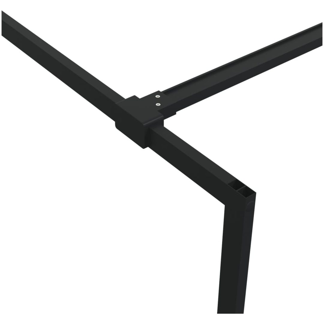 Duschvägg svart halvfrostat ESG-glas vidaXL 100 x 195 cm – bild 6
