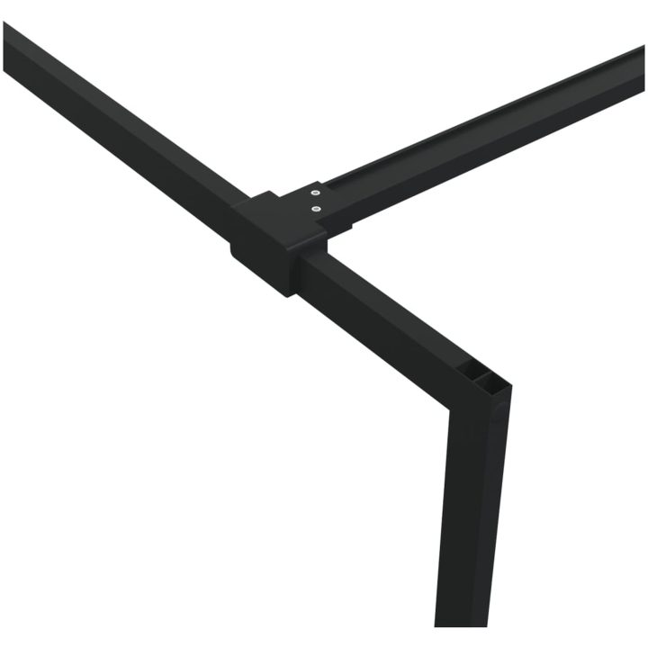 Duschvägg svart halvfrostat ESG-glas vidaXL 100 x 195 cm – bild 6