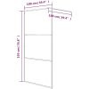 Duschvägg svart halvfrostat ESG-glas vidaXL 100 x 195 cm – miniatyr 7