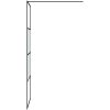 Duschvägg svart halvfrostat ESG-glas vidaXL 80 x 195 cm – miniatyr 4