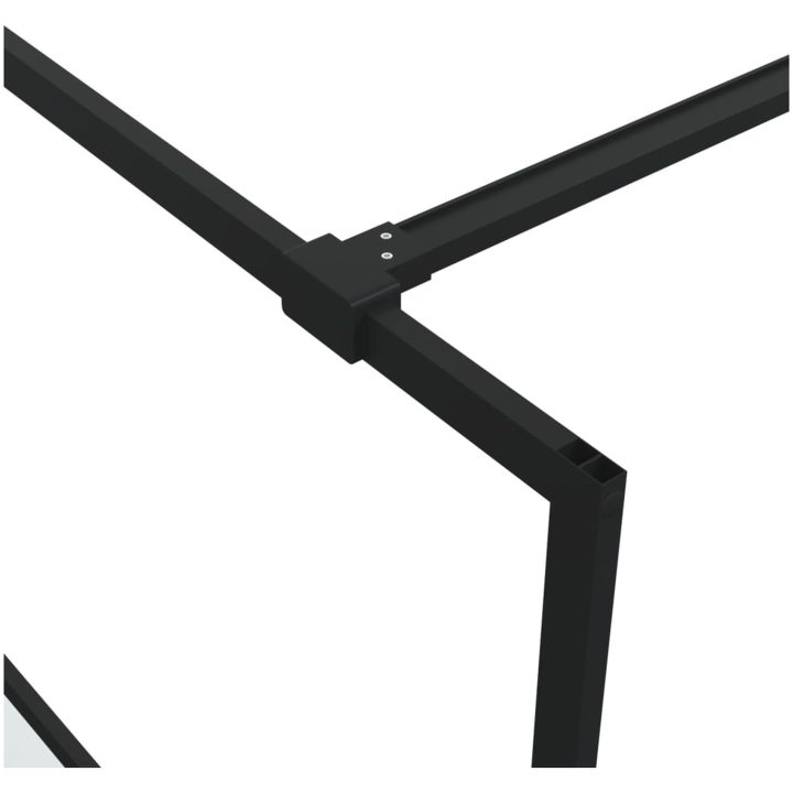 Duschvägg svart halvfrostat ESG-glas vidaXL 80 x 195 cm – bild 6