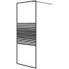 Duschvägg svart klart ESG-glas vidaXL 80 x 195 cm – miniatyr 2