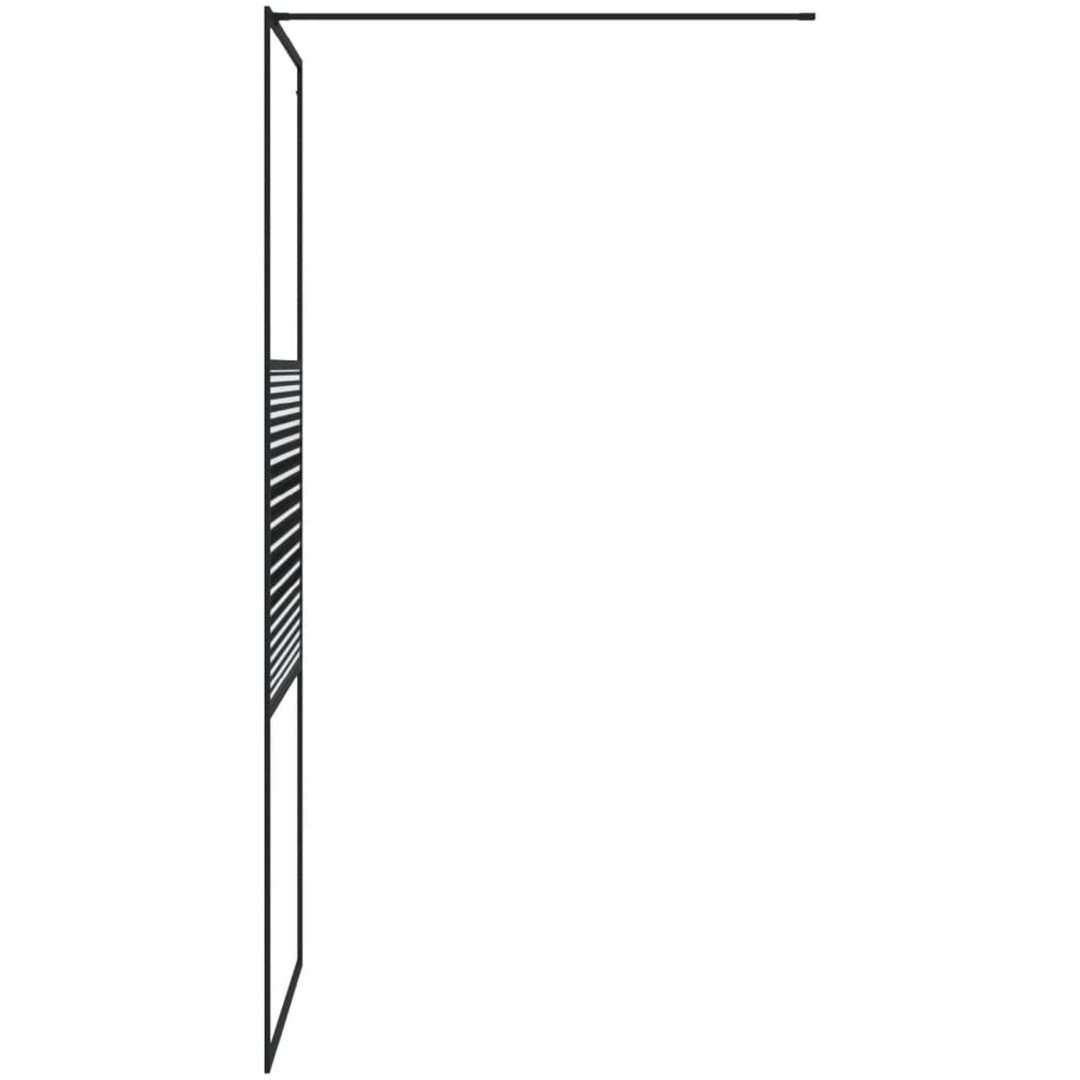 Duschvägg svart klart ESG-glas vidaXL 80 x 195 cm – bild 4