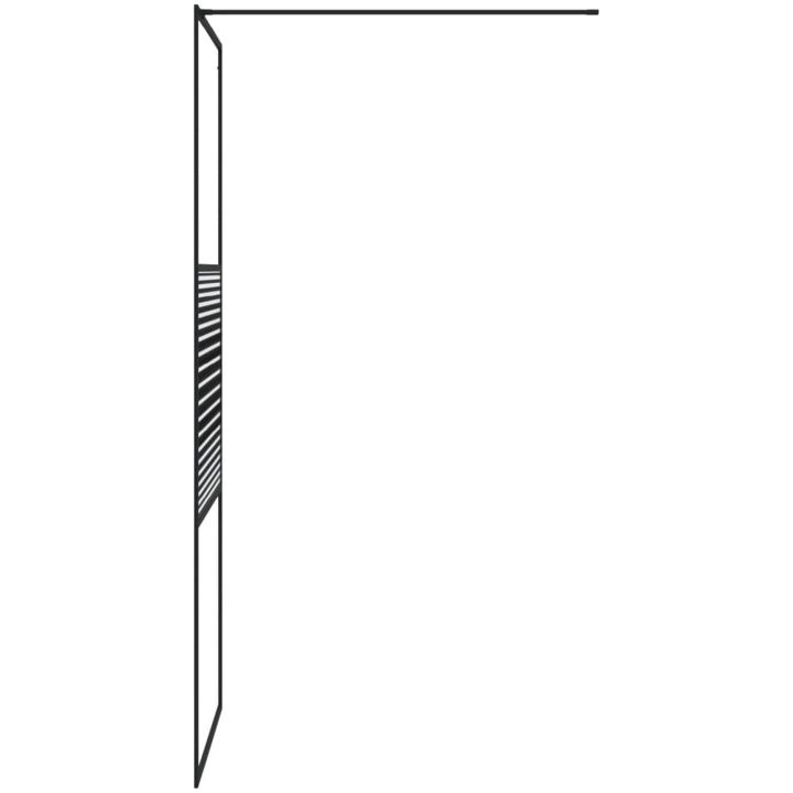Duschvägg svart klart ESG-glas vidaXL 80 x 195 cm – bild 4