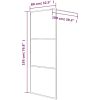 Duschvägg svart klart ESG-glas vidaXL 80 x 195 cm – miniatyr 7