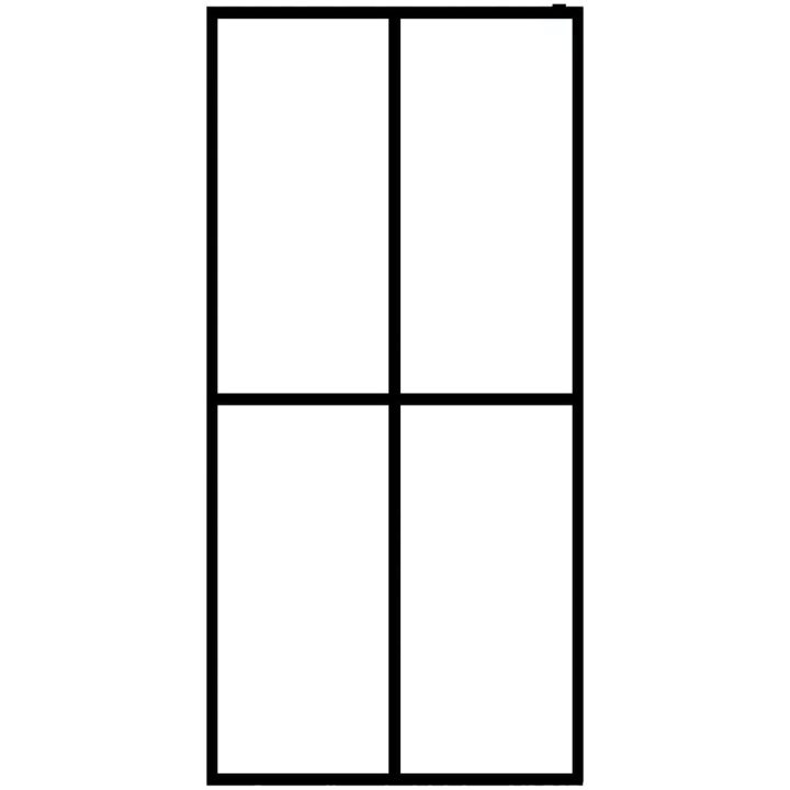 Duschvägg till duschkabin härdat frostat glas vidaXL 100 x 195 cm – bild 3