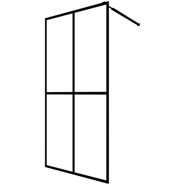 Duschvägg till duschkabin härdat frostat glas vidaXL 140 x 195 cm – bild 2