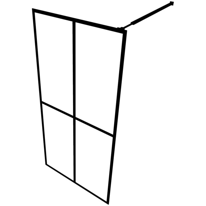 Duschvägg till duschkabin härdat frostat glas vidaXL 140 x 195 cm – bild 5