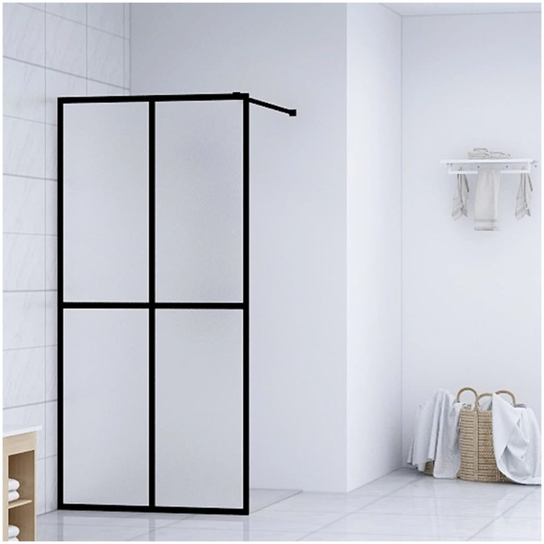 Duschvägg till duschkabin härdat frostat glas vidaXL 140 x 195 cm