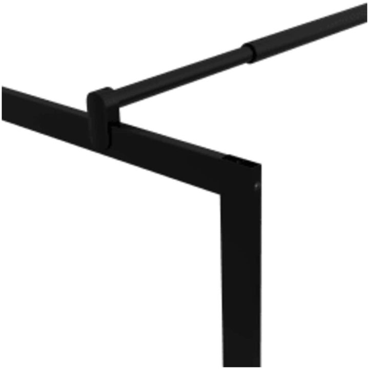 Duschvägg till duschkabin härdat glas svart vidaXL 80 x 195 cm – bild 5
