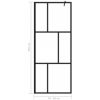 Duschvägg till duschkabin härdat glas svart vidaXL 80 x 195 cm – miniatyr 6